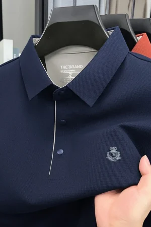 Men's New Model Luxury Long Sleeves Polo Shirt Lapel Embroidery British Style Autumn T-Shirt Leisure Exquisite Men Clothing Tops