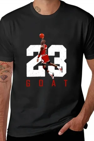 New Michael Jordan 23 Goat Essential T-Shirt oversized t shirt graphic t shirt man clothes mens funny t shirts 2024 heavyweight