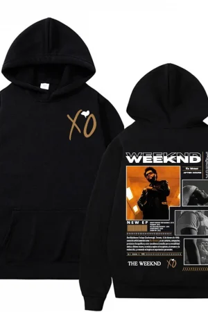 Vintage The Weeknd After Hour Album Hoodie Men's, Oversized 90's Hip Hop Vintage Hoodie Comfortable Casual Cotton Sweatshirt