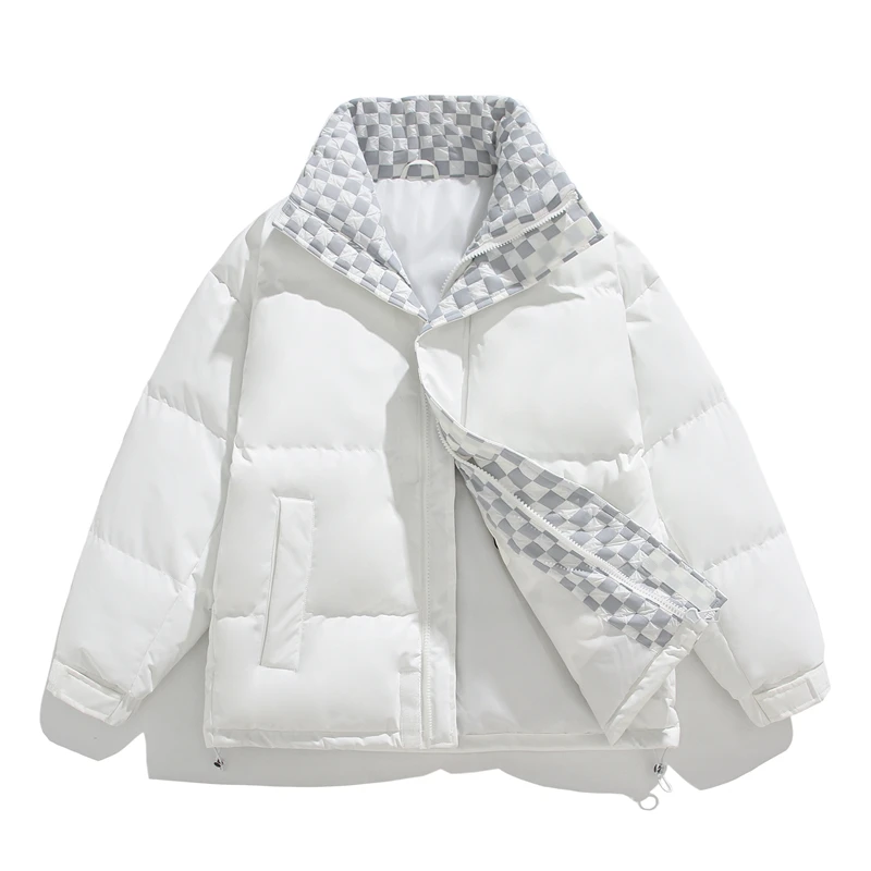 Autumn and Winter New Hong Kong Style Standing Collar Cotton Jacket for Men and Women,Warm and Comfortable Cotton Jacket for Men - Image 6