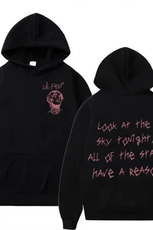 Rapper Lil Peep Tour Concert Hoodie Men's Hip Hop Fashion Pullover Sweatshirt Unisex Casual Long Sleeve Hooded Gothic Streetwear