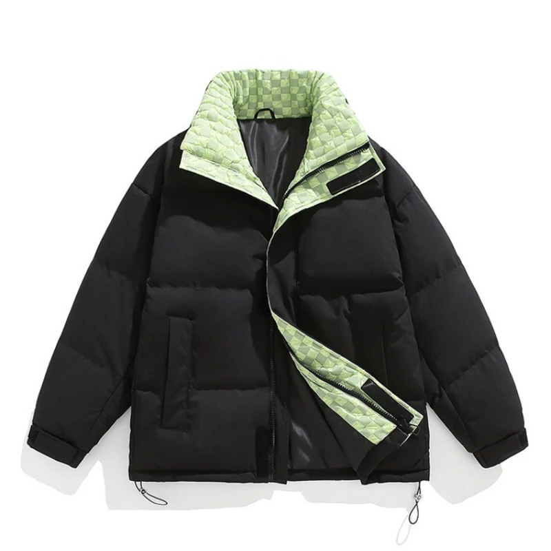 Autumn and Winter New Hong Kong Style Standing Collar Cotton Jacket for Men and Women,Warm and Comfortable Cotton Jacket for Men - Image 5