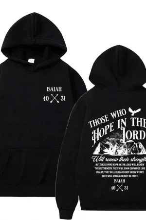 Men Women's Clothing Fashion High Street Sweatshirts Autumn/Winter Fleece Warm Hoodie Y2K Christian Jesus Letters Print Hoodies