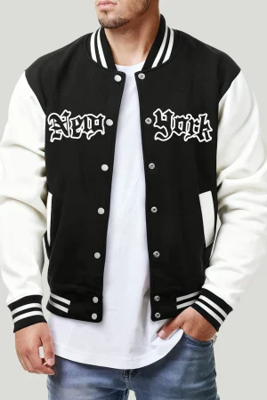 New York Letter Prints Jackets Mens Autumn Basics Pocket Baseball Jersey Fleece Warm Loose Coats Casual Comfortable Male Clothes