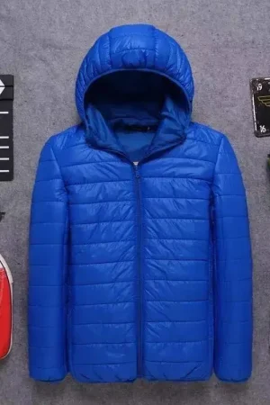 2025 Men All-Season Ultra Lightweight Packable Down Jacket Water and Wind-Resistant Breathable Coat Big Size Men Hoodies Jackets