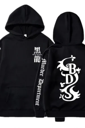 Japan Anime Tokyo Revengers Sweatshirt Black Dragon Print Hooded Men Women Hoodies Plus Size Pullover Harajuku Unisex Streetwear