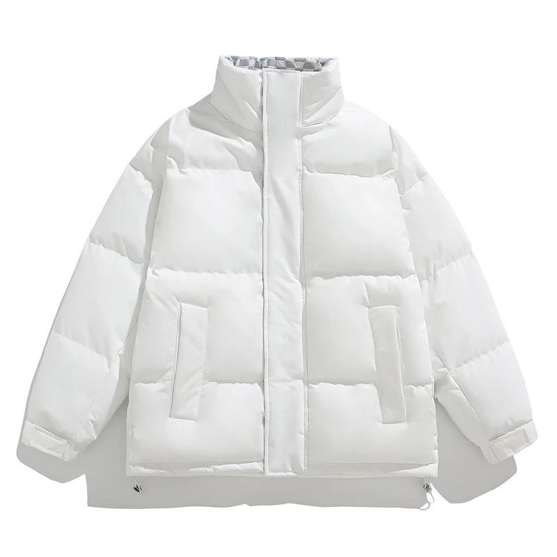 Autumn and Winter New Hong Kong Style Standing Collar Cotton Jacket for Men and Women,Warm and Comfortable Cotton Jacket for Men - Image 4