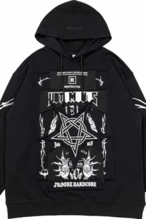 2025 Fall/Winter VT Pentagram Logo Patched Women Men Hooded Sweatshirts Hoodie Oversized Men Casual Hoodie Pullover